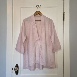 Pure Venice Linen Top – Size XL – Pink